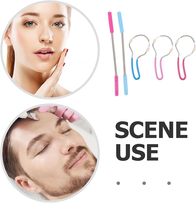 Stainless Steel Facial Epilator For Women 8pcs Spring Hair Remover Portable Design - Image 3